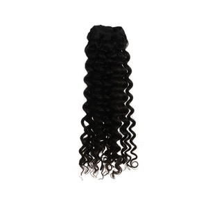 Extensiones de Cabello Natural Remy Ondulado Profundo de la Industria India del Cabello, Tejido a Máquina, 10 Pulgadas, 200% de Densidad, 100g, Todos los Colores Disponibles, Logotipo Personalizable - Product Image 1