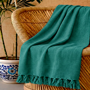 Manta Ligera de Algodón, Color Sólido, Suave y Transpirable, Cubrecama, Manta para Sofá, Hecha a Mano, Decoración para el Hogar, Tejido Natural - Product Image 5