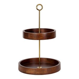 Support à gâteau en bois de style ferme de luxe, idéal pour la décoration de table de desserts lors de réceptions de mariage - Product Image 5