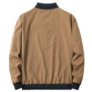 Lightweight Stand Collar Nylon Zipper Closure Bomber Winter <b>Jacket</b> for Men Easy Match Jeans Casual Pants for Travel Daily Wear - Product Image 2