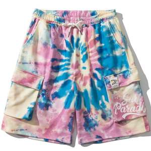 Shorts Deportivos Sin Costuras con Degradado Tie Dye para Mujer, Shorts de Pilates de Secado Rápido con Efecto Push-Up, Leggings Cortos de Cintura Alta para Correr - Product Image 1