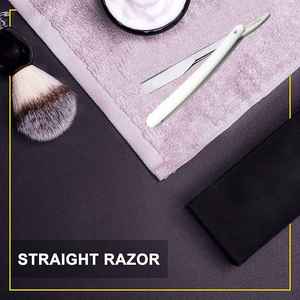 Custom Colors Professional Straight Razor Vintage Manual Stainless Steel Blade Shaving Retro Folding Knife Holder <b>Men</b> Barber - Product Image 4