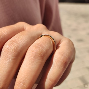 Bague de mariage empilable en or massif 14 carats, design vague de luxe avec diamants de laboratoire, courbée, certifiée IGI, élégante alliance éternité, prix de gros - Product Image 3