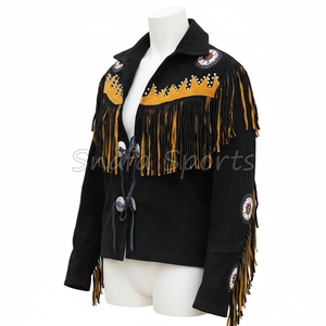 Chaqueta de Cuero Genuino para Mujer, Estilo Occidental, Diseño Moderno con Decoración de Rayas, para Motocicleta, 2026 - Product Image 2