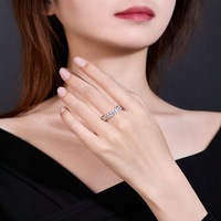 Bague éternité ovale sertie de griffes en argent sterling 925 plaqué or 18 carats, hypoallergénique, bijoux de luxe empilables pour femme