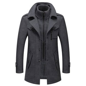 Men's Jackets <b>Winter</b> Autumn Long Windproof <b>Coat</b> Fashion Business Casual <b>Thick</b> Slim Fit Jacket Streetwear Male Overcoat 4XL - Gre - Product Image 1