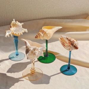 Juego de Copas de Postre Hechas a Mano con Conchas Marinas, Decoración para Bodas en la Playa, Copa de Champán para Eventos, Decoración de Bar, Celebraciones - Product Image 1