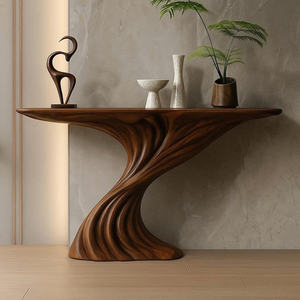 Mesa de Consola Vintage de Madera Maciza Hecha a Mano con Diseño Único, Mesa de Entrada Estilo Rústico, Decoración de Lujo para el Hogar - Product Image 3
