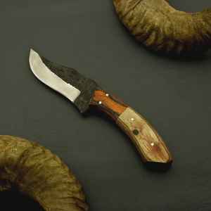 Cuchillos de Caza Profesionales Hechos a Mano con Mango de Hueso Premium, Hoja Fija para Bushcraft, Supervivencia al Aire Libre, Acero al Carbono - Product Image 1