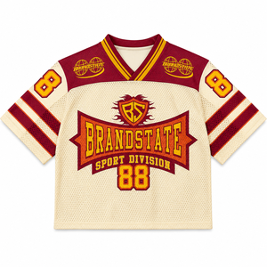 Maillot de football vintage personnalisé en maille, chemise streetwear oversize, style rétro hip-hop, fabricant OEM, 100 % polyester sublimé - Product Image 5