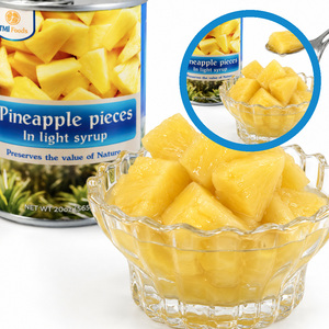 Premium Quality Tasty Vietnam Manufacturer Supply Best Selling Competitive Price <b>Pineapple</b> Pieces in <b>Light</b> Syrup In Bulk - Product Image 1