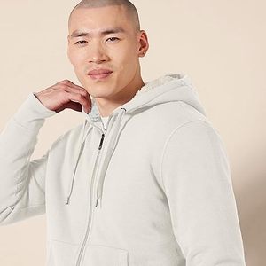 Sudadera con Capucha Ligera para Hombre, con Cierre, de Felpa, Corte Regular, Informal, para Invierno, de Color Sólido, Tejida en Algodón - Product Image 5