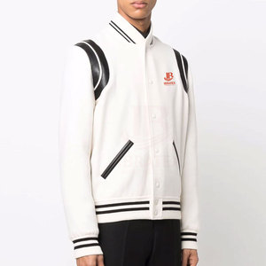 <b>White</b> And Black Color New Style Custom Lettermen <b>Jacket</b> <b>Men</b> Top Selling New Design Winter <b>Jackets</b> In Reasonable Price - Product Image 3