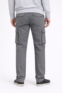 Pantalon cargo gris ardoise Utility Comfort pour homme – Un essentiel polyvalent pour tous les jours, confectionné en tissu résistant et riche en coton - Product Image 3