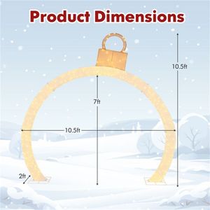 Arco Natalizio 3D di 3,2 Metri con Luci LED Bianche, Alimentazione a Batteria e Alimentatore Personalizzato AC/DC/IP per Decorazioni Festive - Product Image 3