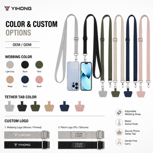 Sangle de téléphone <span class=keywords><strong>portable</strong></span> universelle réglable avec cordon d'épaule du fabricant, marque YH, longueur 120 cm pour téléphone - Product Image 5