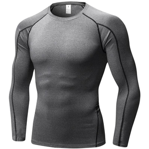 OEM men rash guard custom compression fit polyester quick dry breathable fabric for professional water sports training - Product Image 1