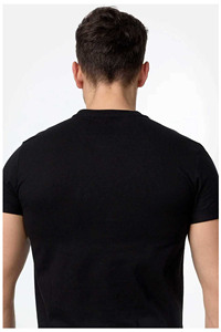 เสื้อยืดคลาสสิกผู้ชาย ผ้าเนื้อนุ่ม สวมใส่สบาย ถักทอจากผ้าฝ้าย 100% สไตล์ไฮสตรีท ระบายอากาศได้ดี แห้งเร็ว เป็นมิตรต่อสิ่งแวดล้อม - Product Image 3