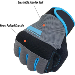 Gants de mécanicien de haute qualité fabriqués en usine, à séchage rapide et respirants, en couleur unie, en vente. - Product Image 3