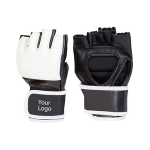 Guantes de MMA de Cuero con Logotipo Personalizado, con Absorción de Humedad, para Entrenamiento de Sparring, Medios Dedos, Artes Marciales Mixtas - Product Image 6