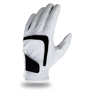 Gants de golf en cuir véritable blanc, antidérapants, respirants, pour droitier, unisexe, à enfiler - Product Image 5
