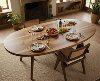 Table à manger extensible et pliable de style nordique en bois, transformable pour une utilisation à domicile dans les petits espaces, de forme carrée