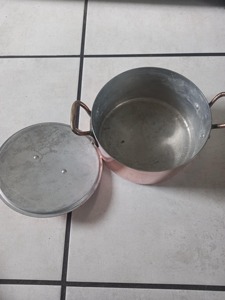 Olla de Cobre con Tapa, Forma Redonda, Asas de Acero Inoxidable, Utensilios de Cocina Metálicos Duraderos, Uso General para Gas - Product Image 6