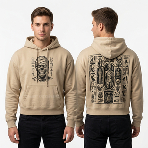 Sudadera con Capucha Azul con Estampado de Zombis, Sudadera de Forro Polar con Diseño Gráfico de Zona Muerta, Estilo Graffiti Personalizado - Product Image 3