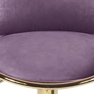 Exquisite Set of 2 Velvet <b>Bar</b> Chairs, Gold Plated, Unique Design, 360-Degree Rotation, <b>Adjustable</b> Height <b>Bar</b> Chair - Product Image 4