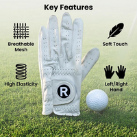 Guantes de Golf de Piel Cabretta Premium con Logotipo Personalizado, Transpirables, Antideslizantes, Profesionales, Unisex, Deportivos, para Exteriores, OEM