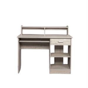 Bureau d'ordinateur en aggloméré gris 110*50*95cm avec un tiroir et deux niveaux - Product Image 3
