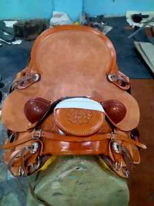 Selle Western en cuir à contact étroit, nouveau design, pour chevaux, avec équipement, tailles 12-18 pouces, vente en gros de selles Western, grossiste - Product Image 2