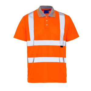 Camiseta Polo de Seguridad de Alta Visibilidad ANSI Clase 3, Transpirable, de Secado Rápido, de Poliéster, con Luz LED Intermitente, Logotipo Personalizado, Tiras Reflectantes, Ropa de Trabajo - Product Image 2