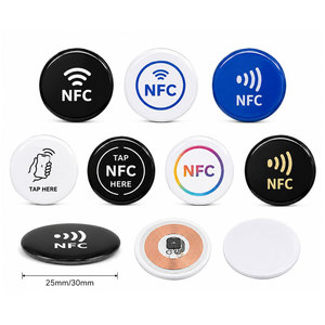 แท็ก NFC แบบกำหนดเอง พร้อมอีพ็อกซี่ RFID โทเค็น 13.56MHz NTAG213 กันน้ำ รูปทรงกลม สติ๊กเกอร์แท็ก NFC ขายส่ง - Product Image 3
