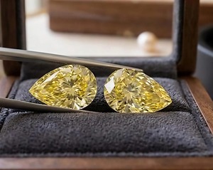 Vente en gros de diamants de laboratoire CVD certifiés IGI, 6 carats, forme poire, jaune VS1, coupe excellente, bijoux fins, bague de fiançailles, fournisseur en gros - Product Image 1
