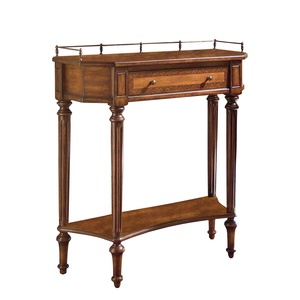 Classic Console <b>Table</b> Made Of Mahogany Wood High Quality With <b>Brown</b> Finishing For Indoor Use. - Product Image 2