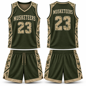 Ensemble de maillots de basket-ball pour hommes, couleur vert foncé, en polyester, avec logo personnalisé, taille personnalisée, uniforme de basket-ball - Product Image 6