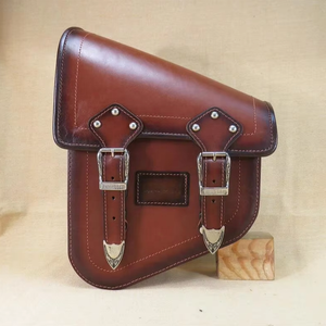 กระเป๋าสวิงข้างซ้ายสำหรับรถจักรยานยนต์สีน้ำตาลกระเป๋าหนังแท้กันน้ำกระเป๋าใส่มอเตอร์ไซค์กระเป๋าเครื่องมือกระเป๋าข้าง - Product Image 1