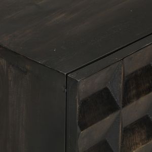 Aparador Mediano en Madera de Mango Sólida Negra y Hierro - Product Image 6