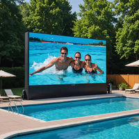 Layar LED Video Wall Tahan Air IP65 untuk Kolam Renang Luar Ruangan 960*960mm Full HD P2.5 P4 P5 Berbahan Aluminium Die Cast