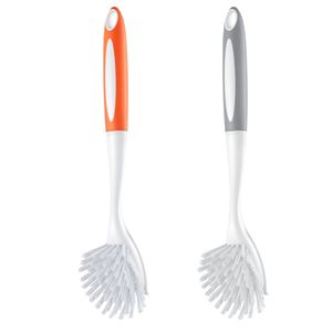 Set di 4 Spazzole per Piatti con Setole Curve e Manico in PP per Pentole, Padelle e Pulizia del Lavello - Product Image 2