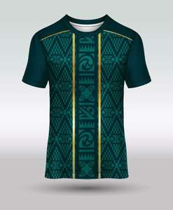 เสื้อยืดผู้ชายผ้าถักโพลีเอสเตอร์/ไนลอนพิมพ์ลายดิจิทัลแบบกำหนดเอง ป้องกันการเป็นขุย - Product Image 1