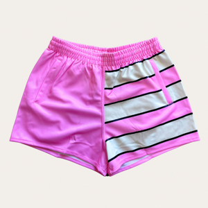 Pantalones Cortos de Rugby Personalizados de Alta Calidad en Color Camuflaje, Diseño de Dos Tonos con Rayas Blancas y Negras, 100% Poliéster, Secado Rápido y Transpirables - Product Image 5