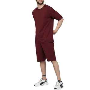 Ensemble de vêtements pour homme tendance en 2 pièces, t-shirt et short respirants pour la course à pied, manches courtes, été, coton respirant - Product Image 1