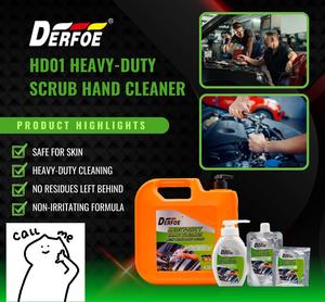 Affiche promotionnelle best-seller DERFOE pour le nettoyant pour les mains, avec finition givrée - Product Image 1
