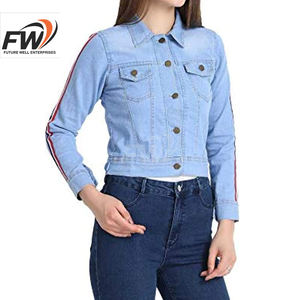 Veste en jean pour femme automne-hiver, parka rembourrée en polaire fine, manteau en jean épais, veste ample décontractée et chaude pour femme - Product Image 2