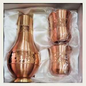 Juego de Regalo de Cobre de Diseño Moderno y Calidad Premium, Tapas de 1500 ml con Acabado de Madera, Diseños Personalizados, Precio al por Mayor, India - Product Image 2