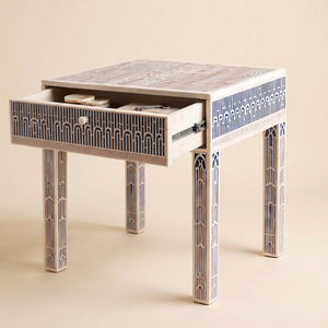 Bone Inlay Modern Living Room Bedside <b>Table</b> Arch Design Handmade Polished Chest <b>Drawer</b> From India for Best Wholesale Price - Product Image 5