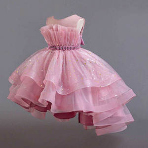 Vestido de Princesa Elegante al por Mayor para Niñas de 1 a 12 Años, Vestido de Fiesta de Lujo con Lentejuelas y Estrellas, Vestido de Dama de Honor de Satén y Tul con Flores - Product Image 6
