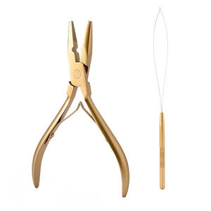 Pinzas de Acero Inoxidable para Extensiones de Cabello, Diseño Profesional Personalizado, Revestimiento Multicolor, Herramientas para Extensiones de Cabello en Venta - Product Image 1